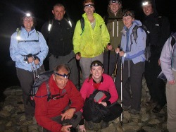 Midnight on the summit of Scafell Pike - Open Bus Three Peaks Challenge